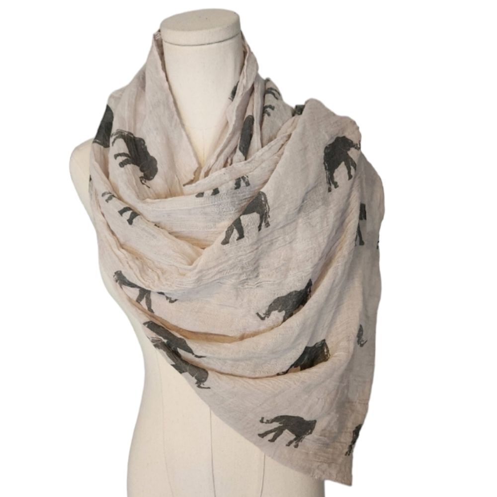 Look brand elephant print infinity scarf